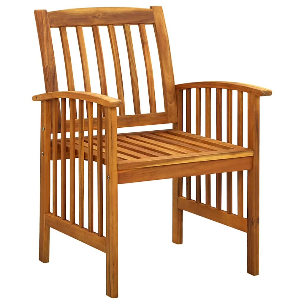Set da Pranzo da Giardino 5 pz con Cuscini Massello di Acacia