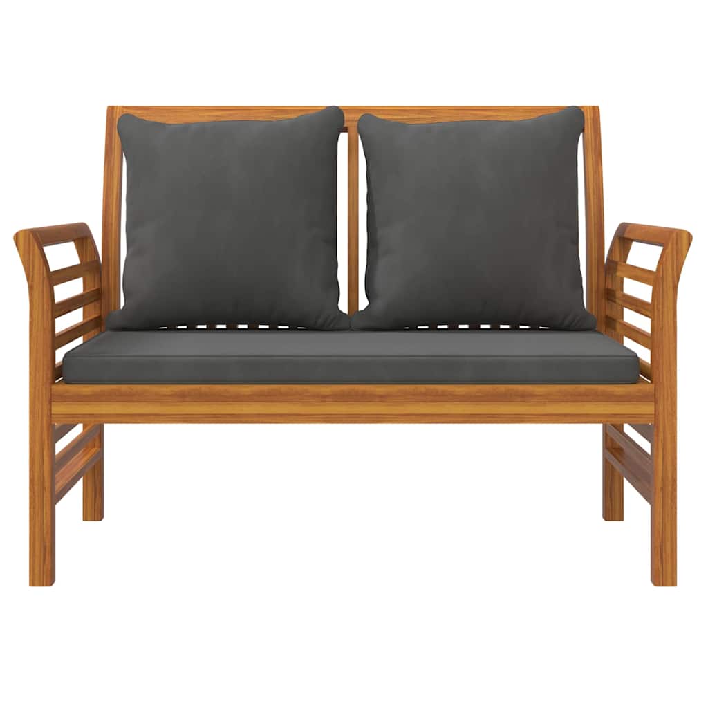 Set Salotto da Giardino 4pz con Cuscini Legno Massello Acacia