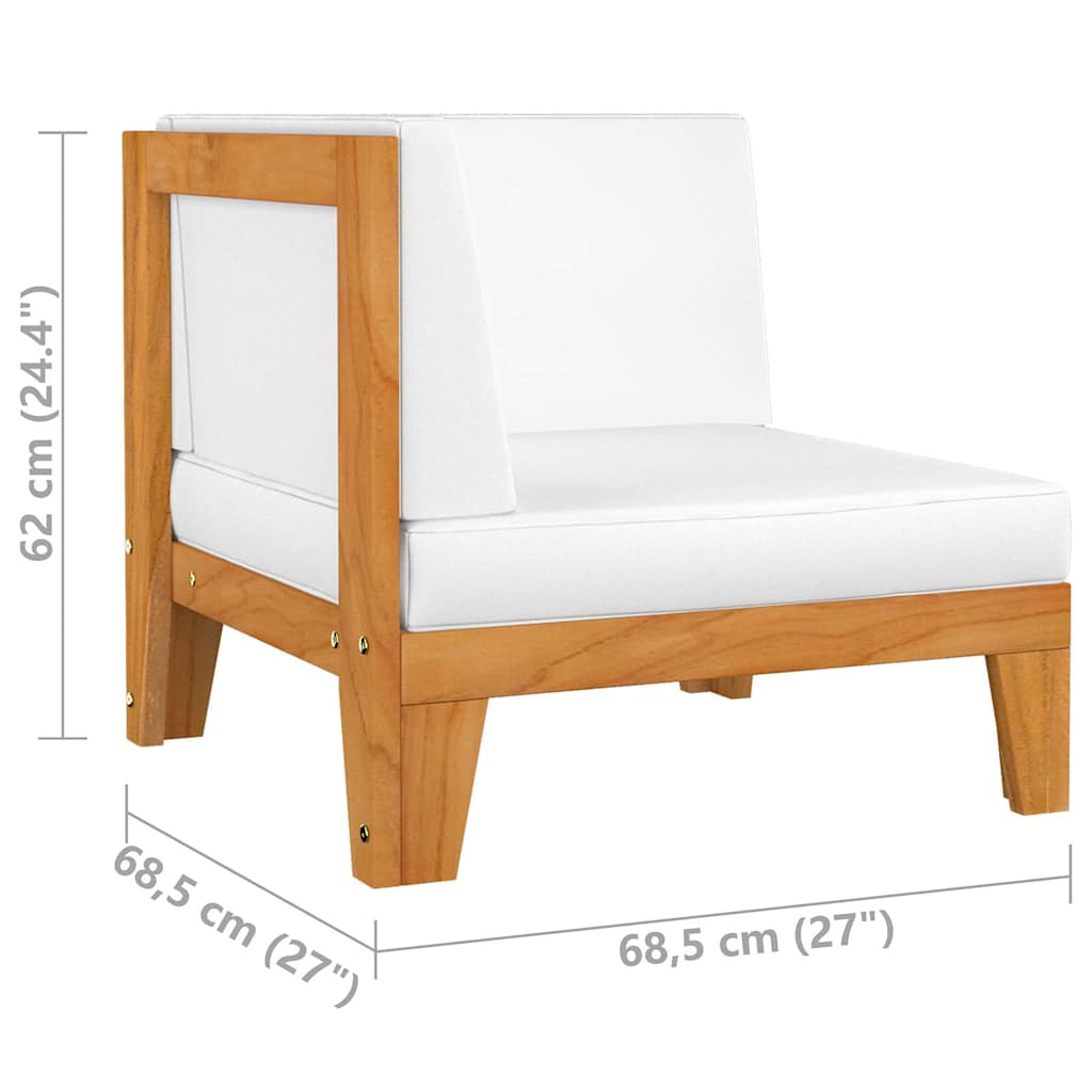 Set Divani da Giardino 5 pz con Cuscini in Massello di Acacia