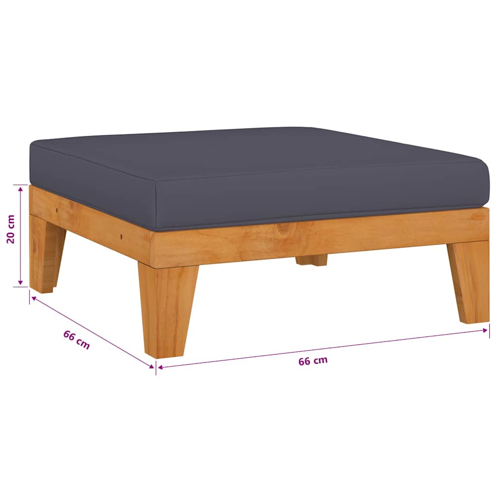 Set Divani da Giardino 5 pz con Cuscini in Massello di Acacia