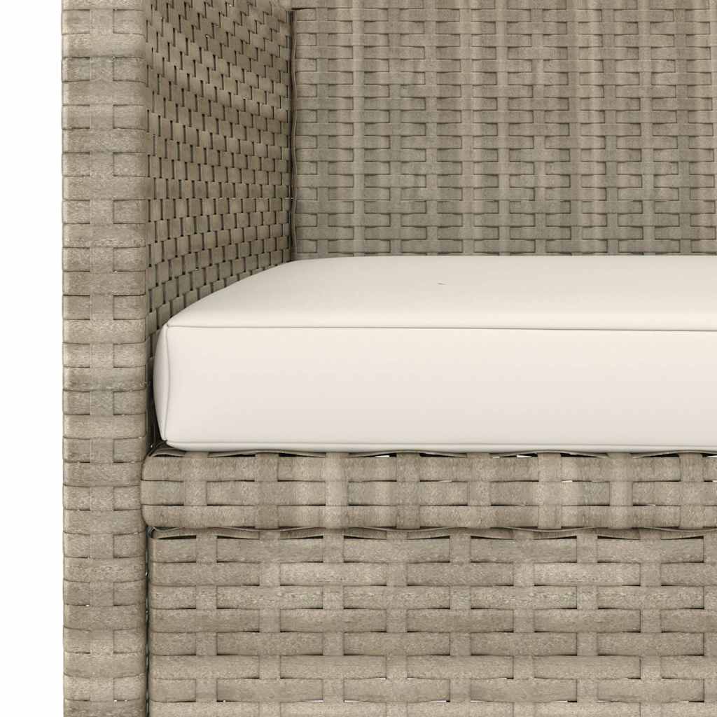 Set Pranzo da Giardino 5 pz Polyrattan e Vetro Temperato Beige