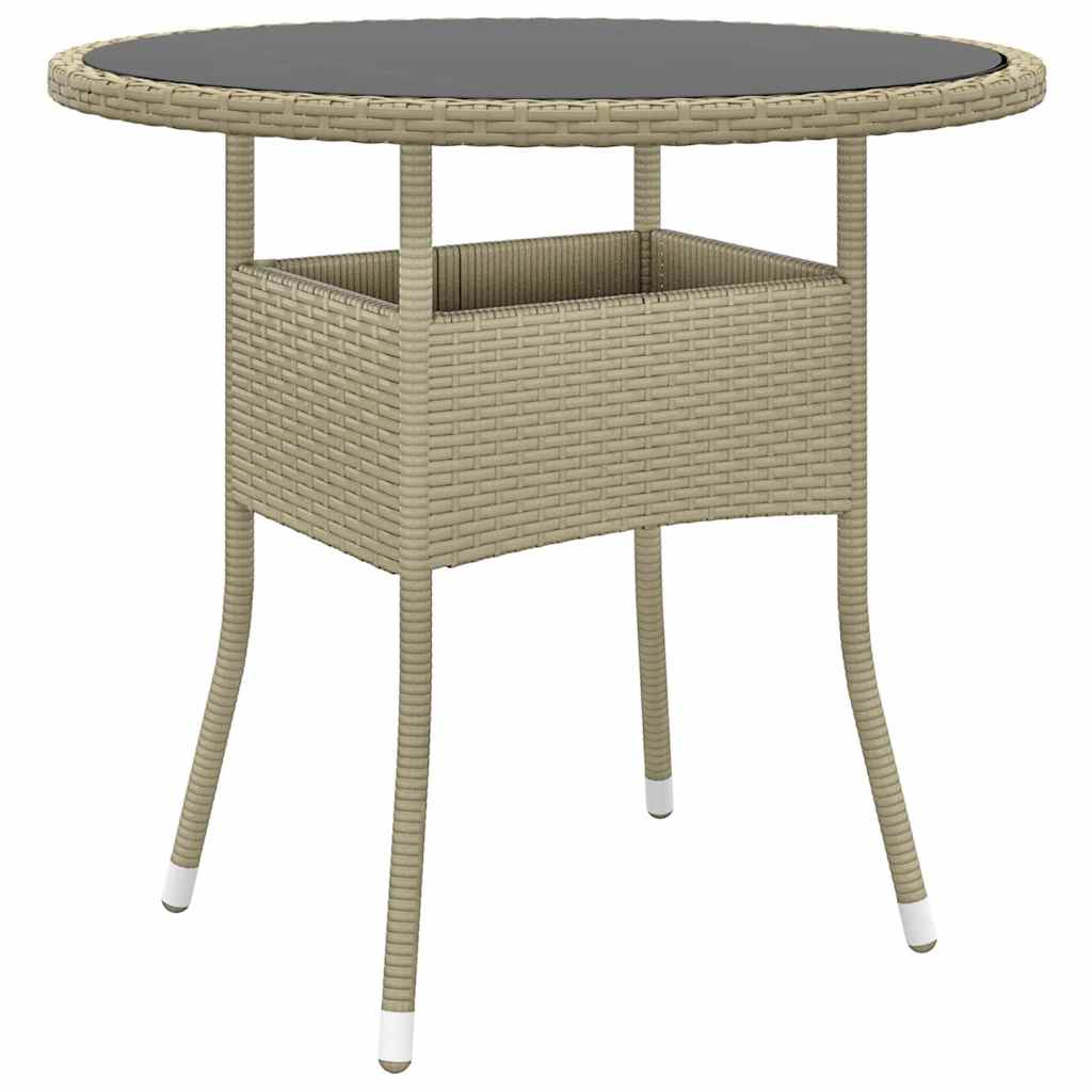 Set Mobili da Pranzo per Giardino 5 pz in Polyrattan Beige