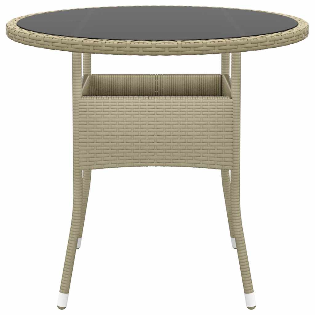 Set Mobili da Pranzo per Giardino 5 pz in Polyrattan Beige