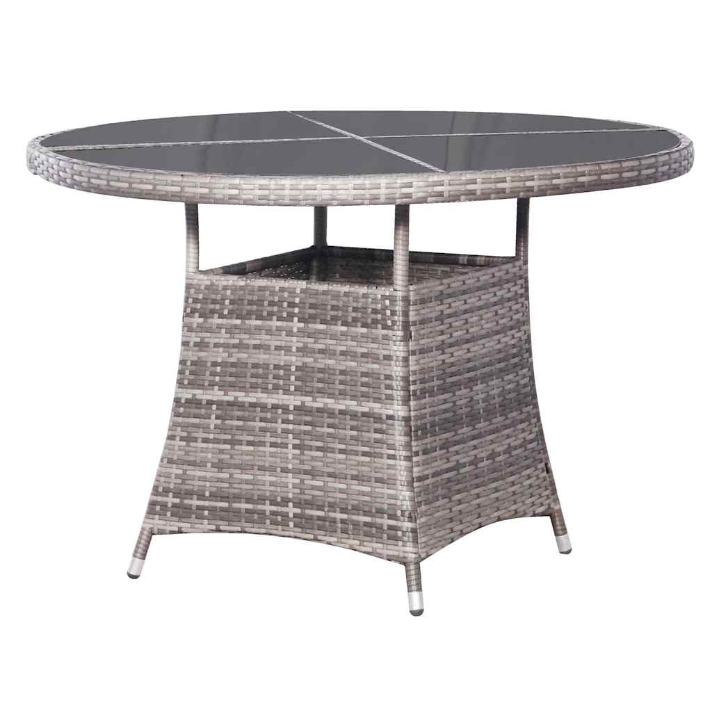 Set Mobili da Pranzo Giardino 5 pz Polyrattan Antracite Grigio