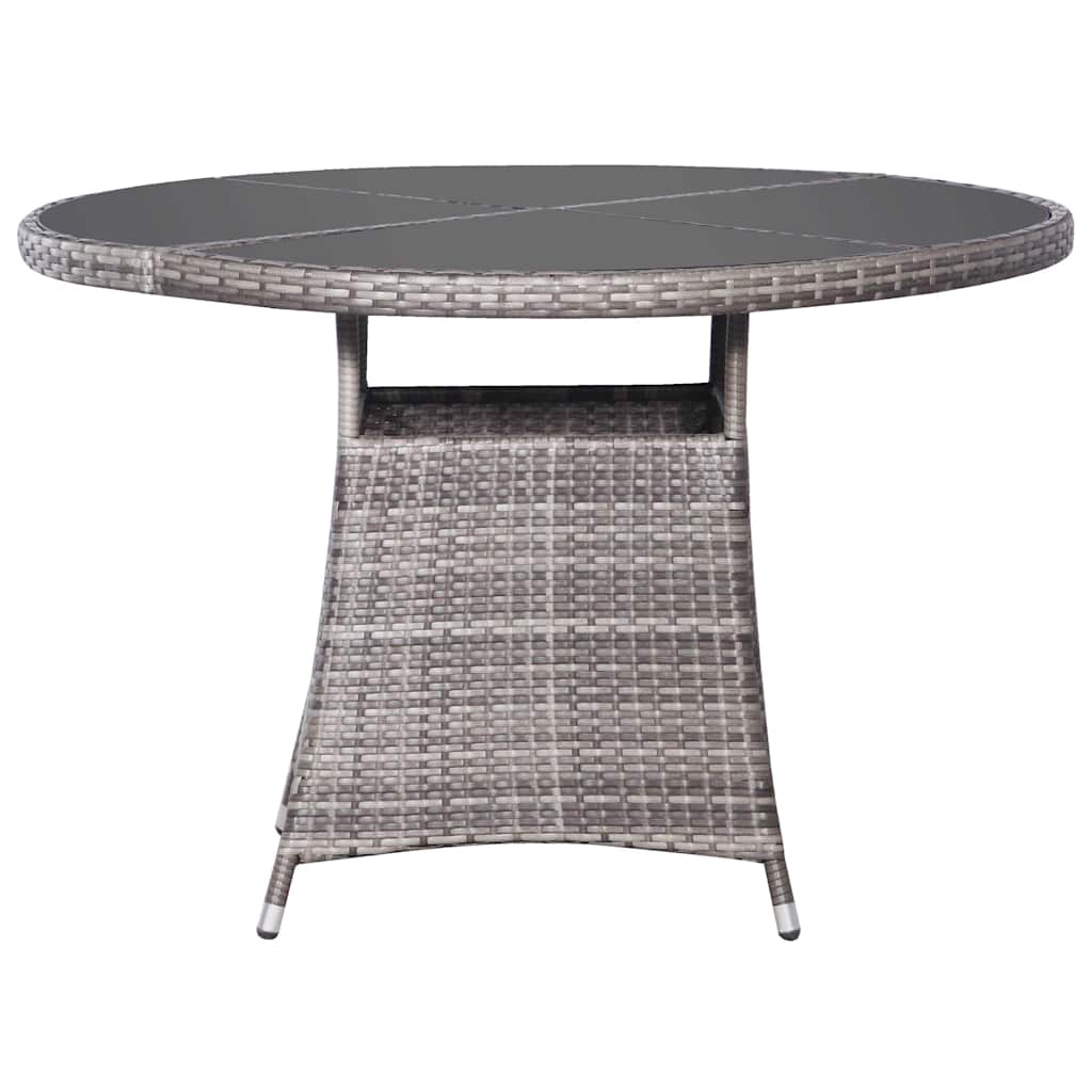 Set Mobili da Pranzo Giardino 5 pz Polyrattan Antracite Grigio