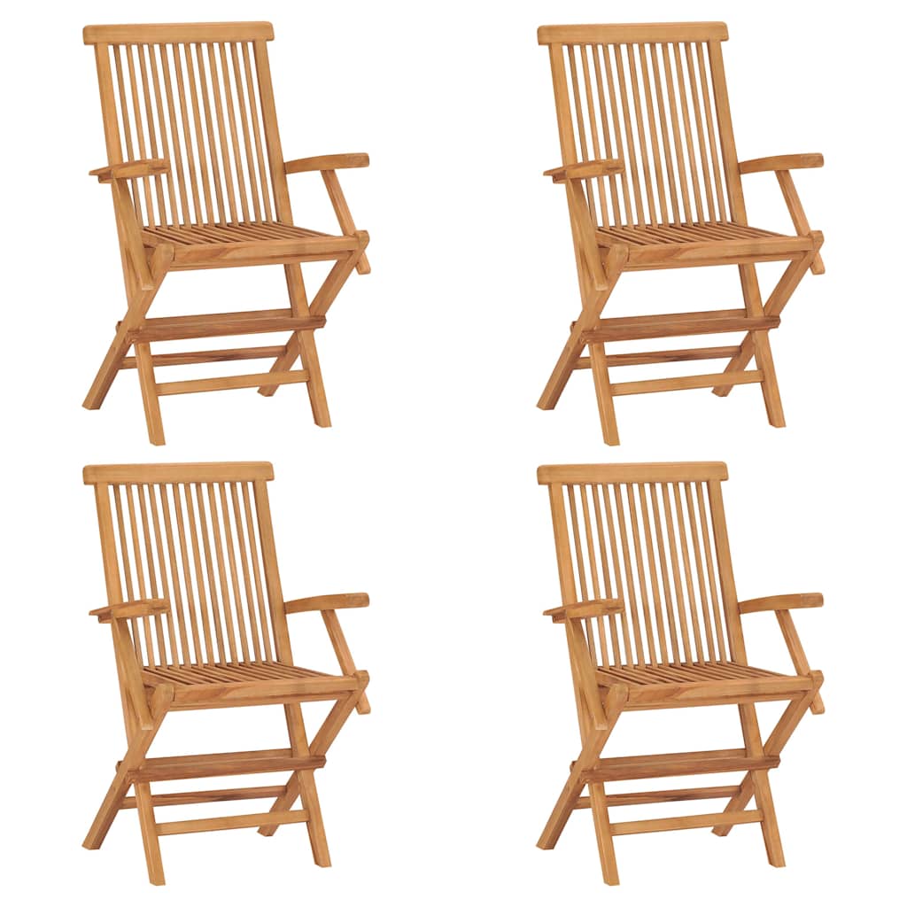 Set da Pranzo da Giardino 5 pz in Legno Massello di Teak