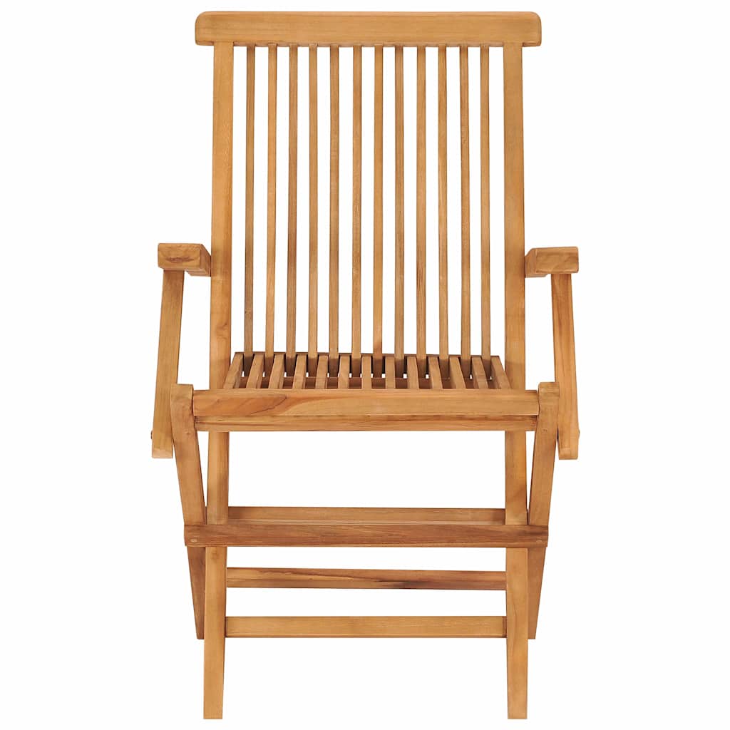 Set da Pranzo da Giardino 5 pz in Legno Massello di Teak