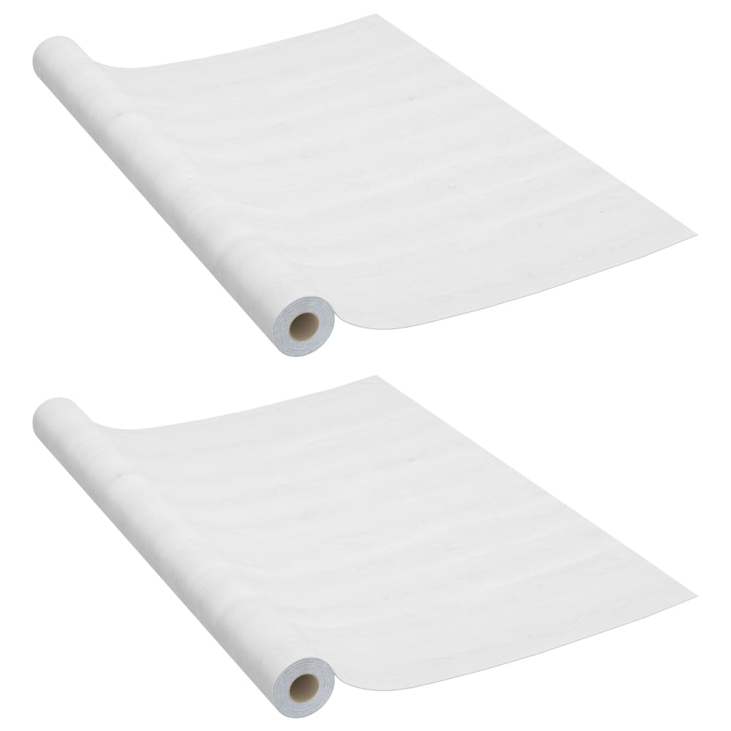 Pellicole Autoadesive per Mobili 2 pz Legno Bianco 500x90cm PVC