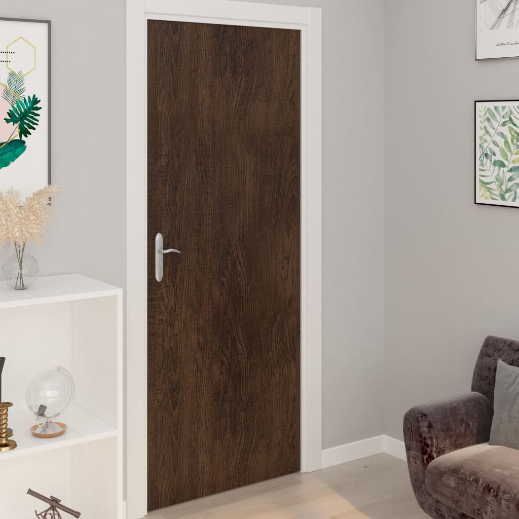 Pellicole Autoadesive Mobili 2 pz Rovere Scuro 500x90 cm PVC