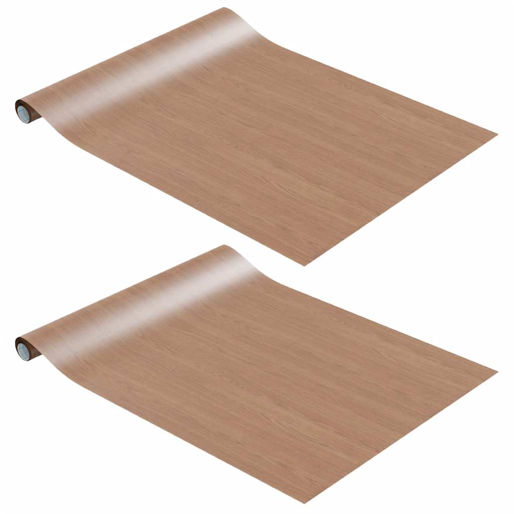 Pellicole Autoadesive Mobili 2 pz Rovere Chiaro 500x90 cm PVC