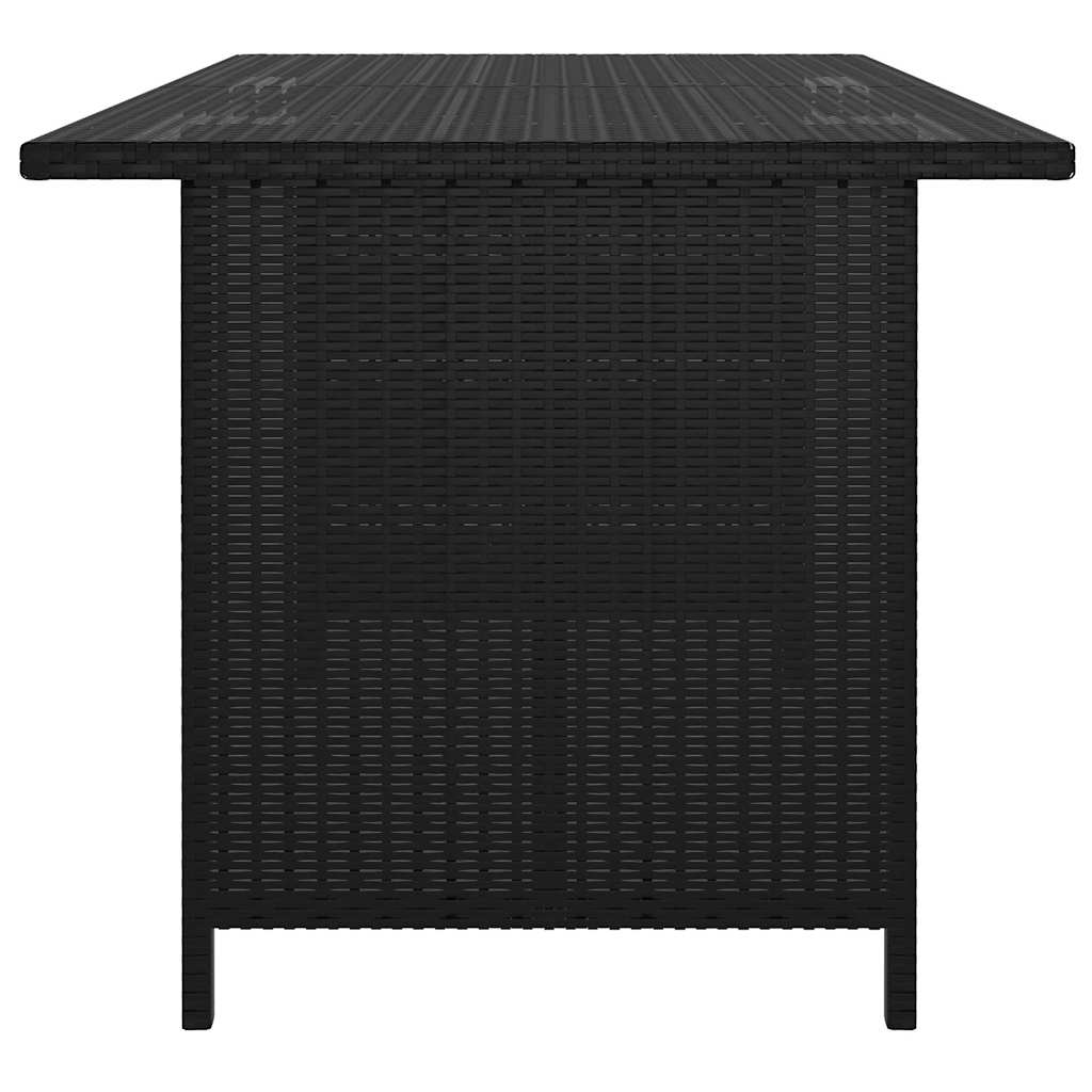 Set Divani da Giardino 9 pz con Cuscini in Polyrattan Nero