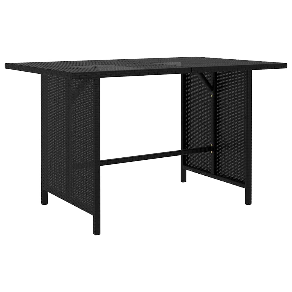 Set Divani da Giardino 9 pz con Cuscini in Polyrattan Nero