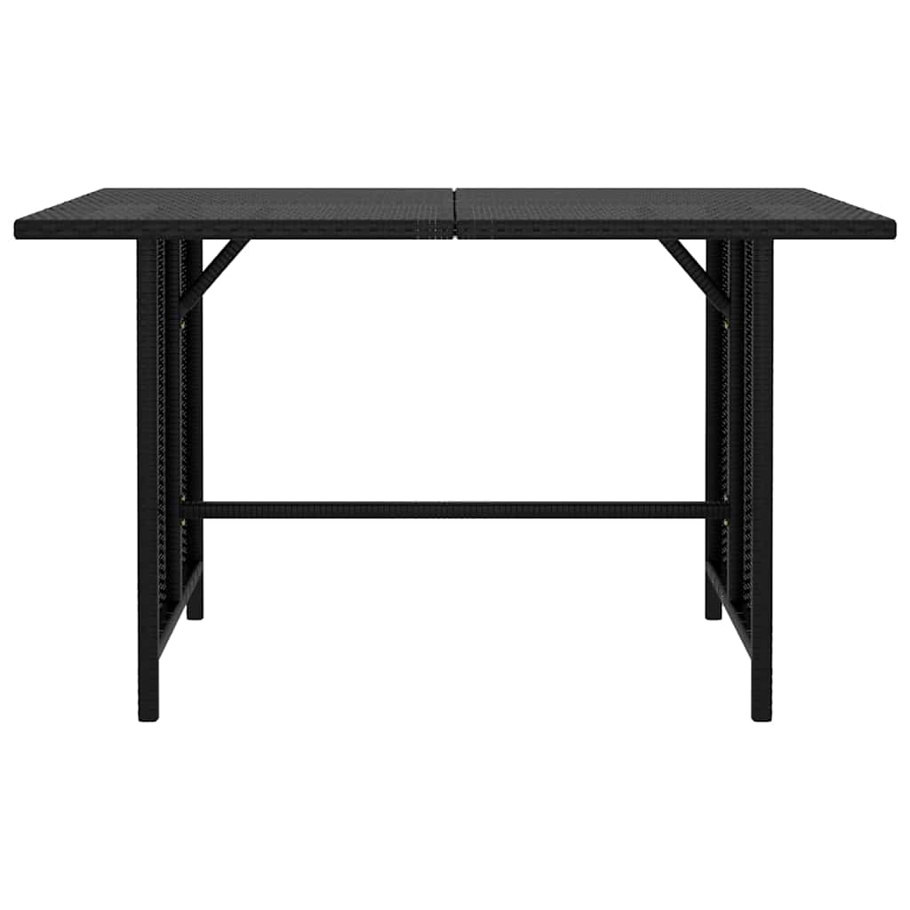 Set Divani da Giardino 9 pz con Cuscini in Polyrattan Nero
