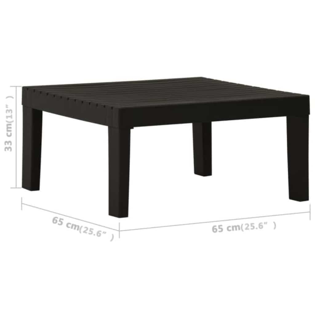 Set Divani da Giardino con Cuscini 6 pz in Plastica Grigio