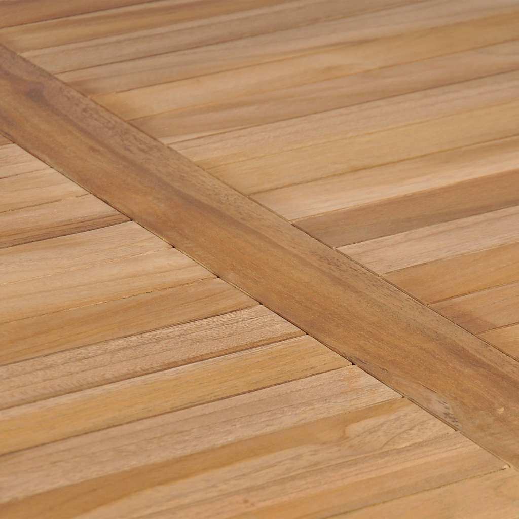 Set da pranzo da giardino 3 pz 80x80 cm Legno Massello di Teak