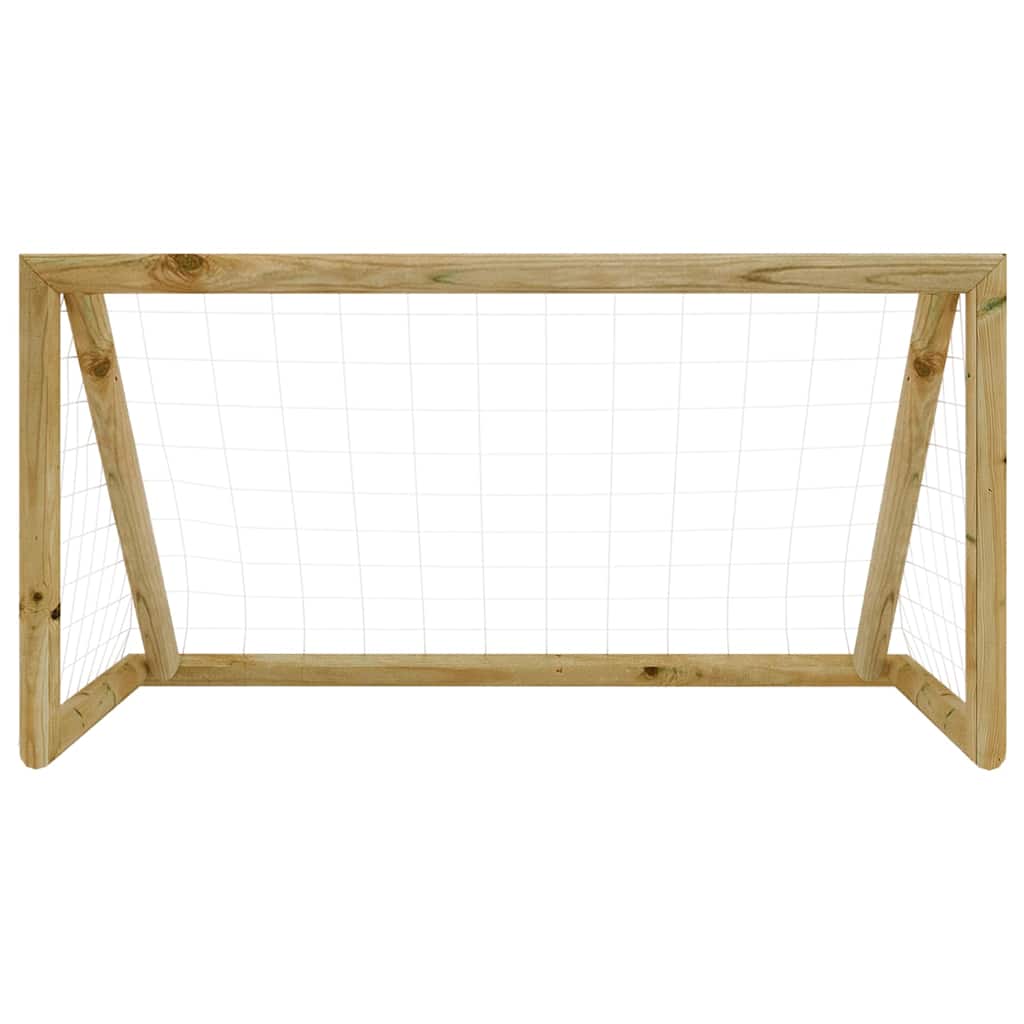 Porta da Calcio con Rete 160x80x100 cm Legno di Pino Impregnato