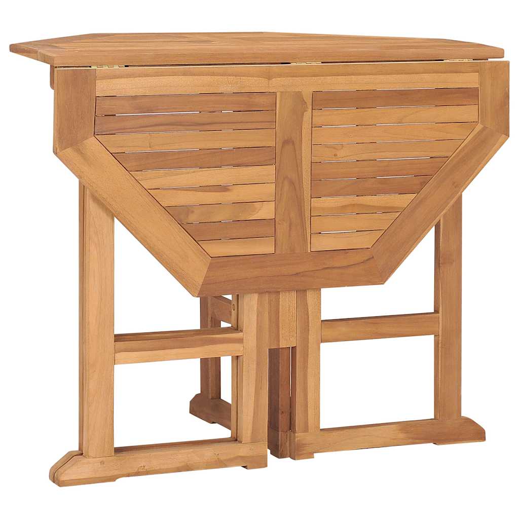 Set da Pranzo da Giardino 5 pz Pieghevole in Massello di Teak