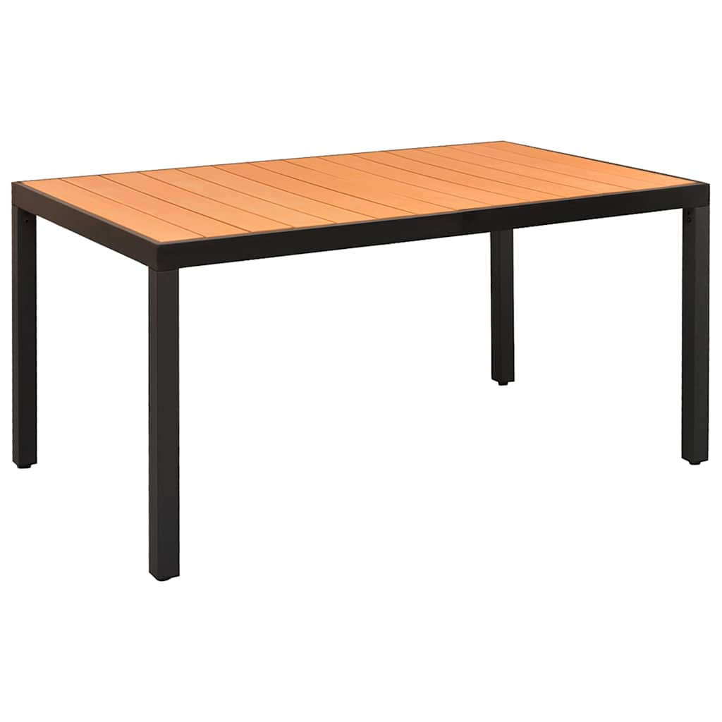 Set da Pranzo da Giardino 7 pz Nero e Marrone