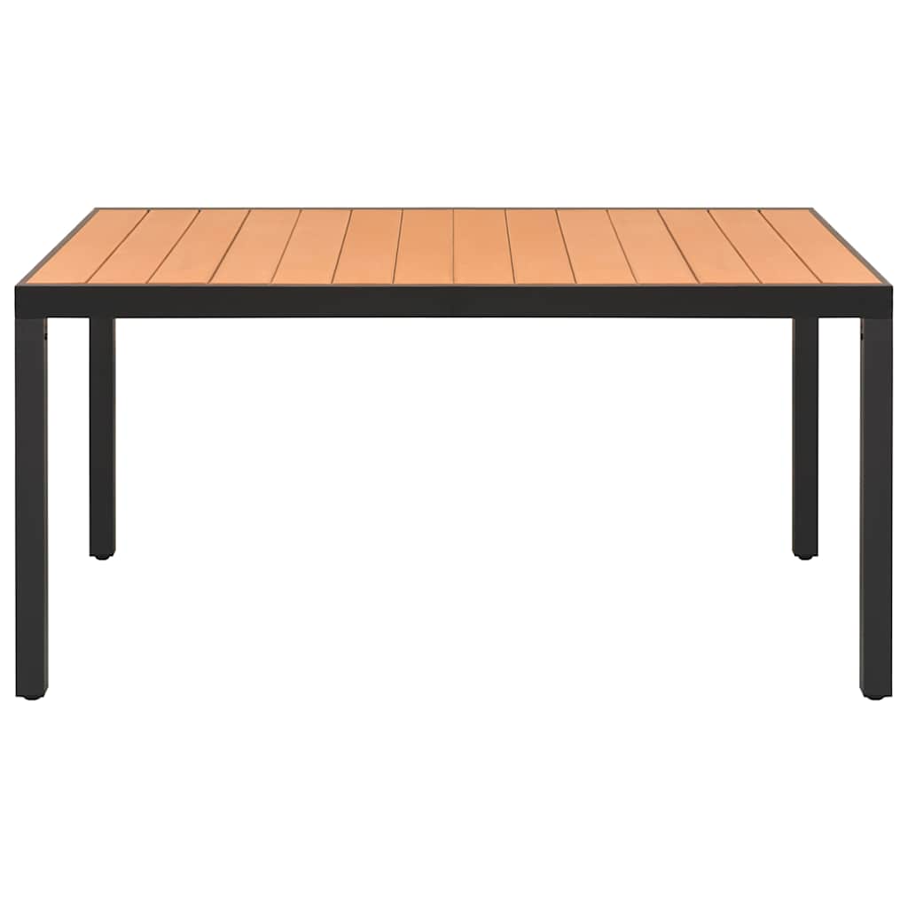 Set da Pranzo da Giardino 7 pz Nero e Marrone