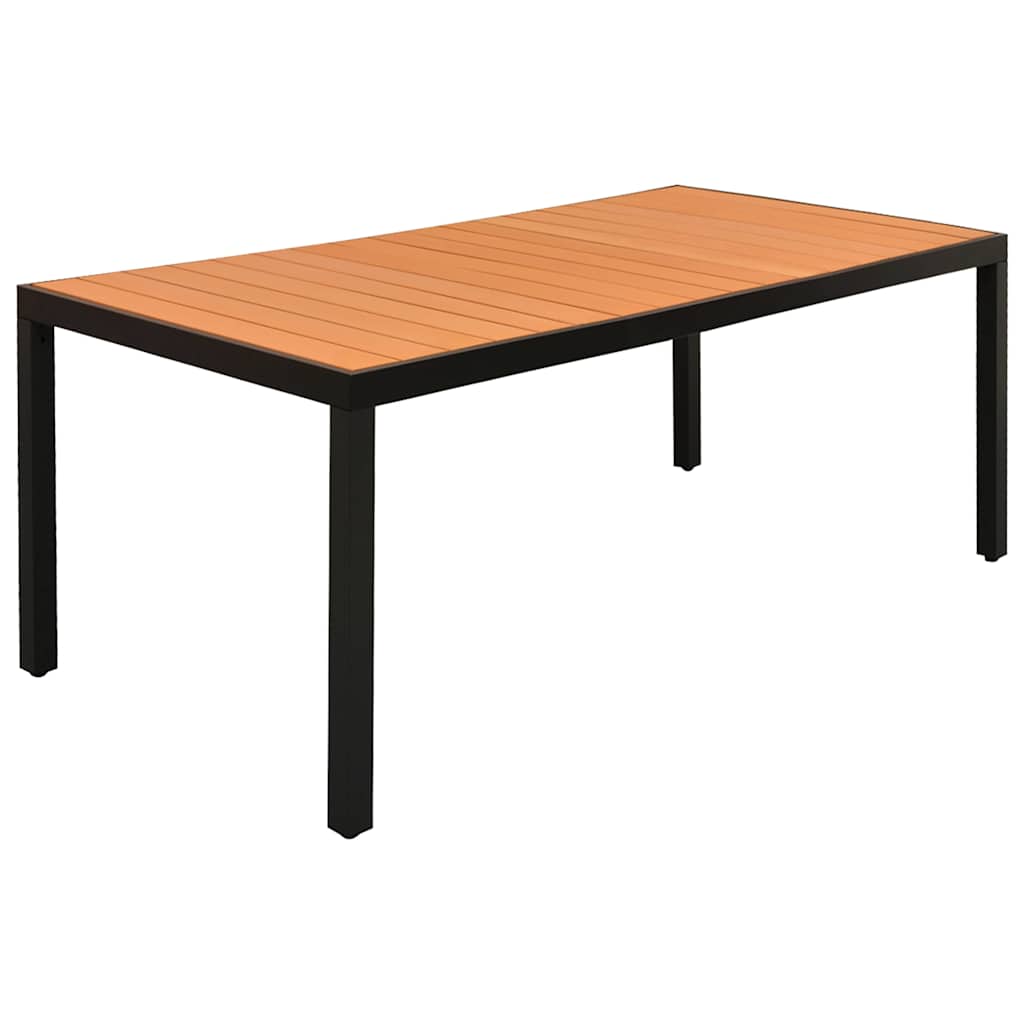 Set da Pranzo da Giardino 7 pz Nero e Marrone
