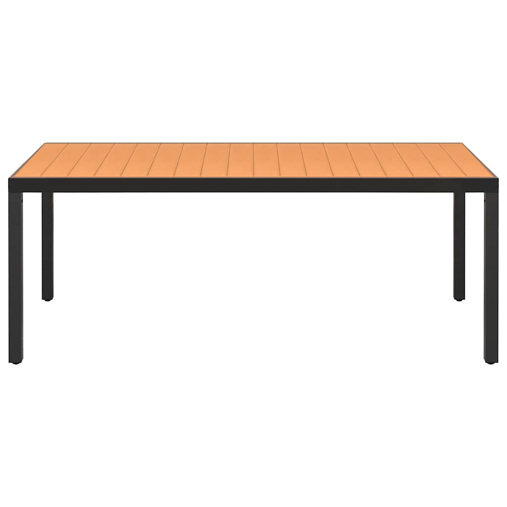 Set da Pranzo da Giardino 7 pz Nero e Marrone