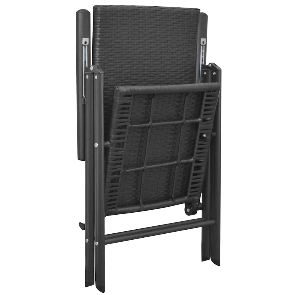 Set da Pranzo da Giardino 7 pz Nero