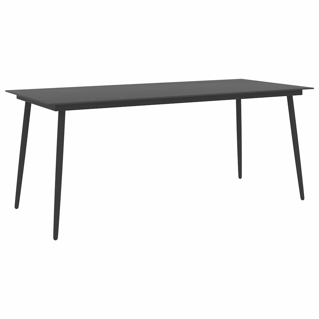 Set da Pranzo da Giardino 7 pz Nero
