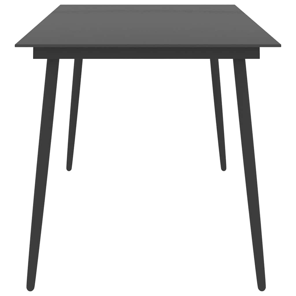 Set da Pranzo da Giardino 7 pz Nero