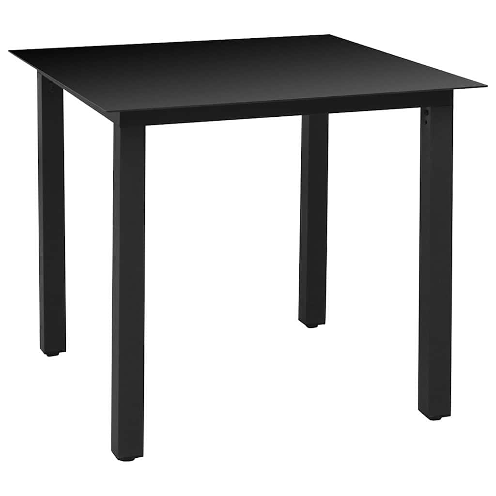 Set da Pranzo da Giardino 5 pz Nero e Marrone