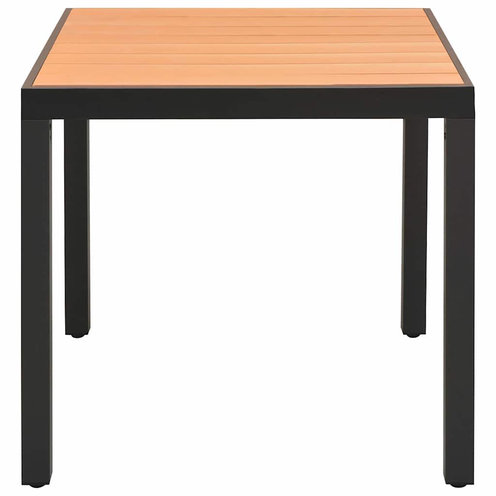 Set da Pranzo da Giardino 5 pz Nero e Marrone