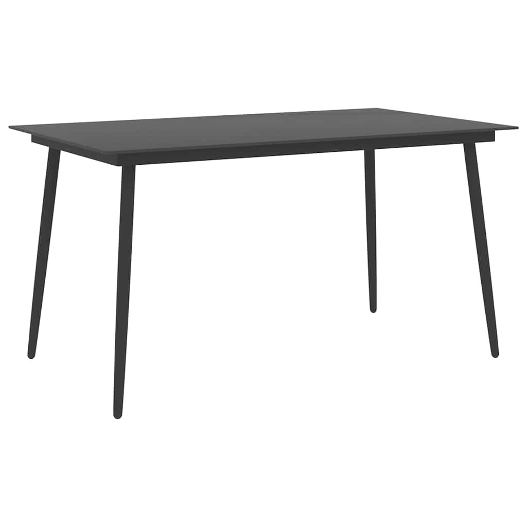 Set da Pranzo da Giardino 5 pz Nero e Marrone