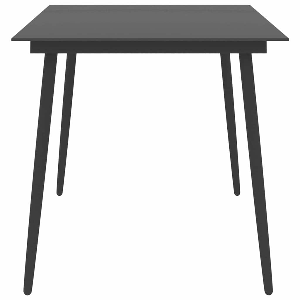 Set da Pranzo da Giardino 5 pz Nero e Marrone