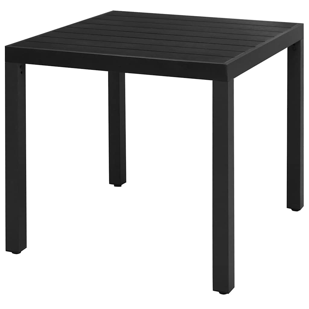 Set da Pranzo da Giardino 5 pz in Rattan PVC Nero