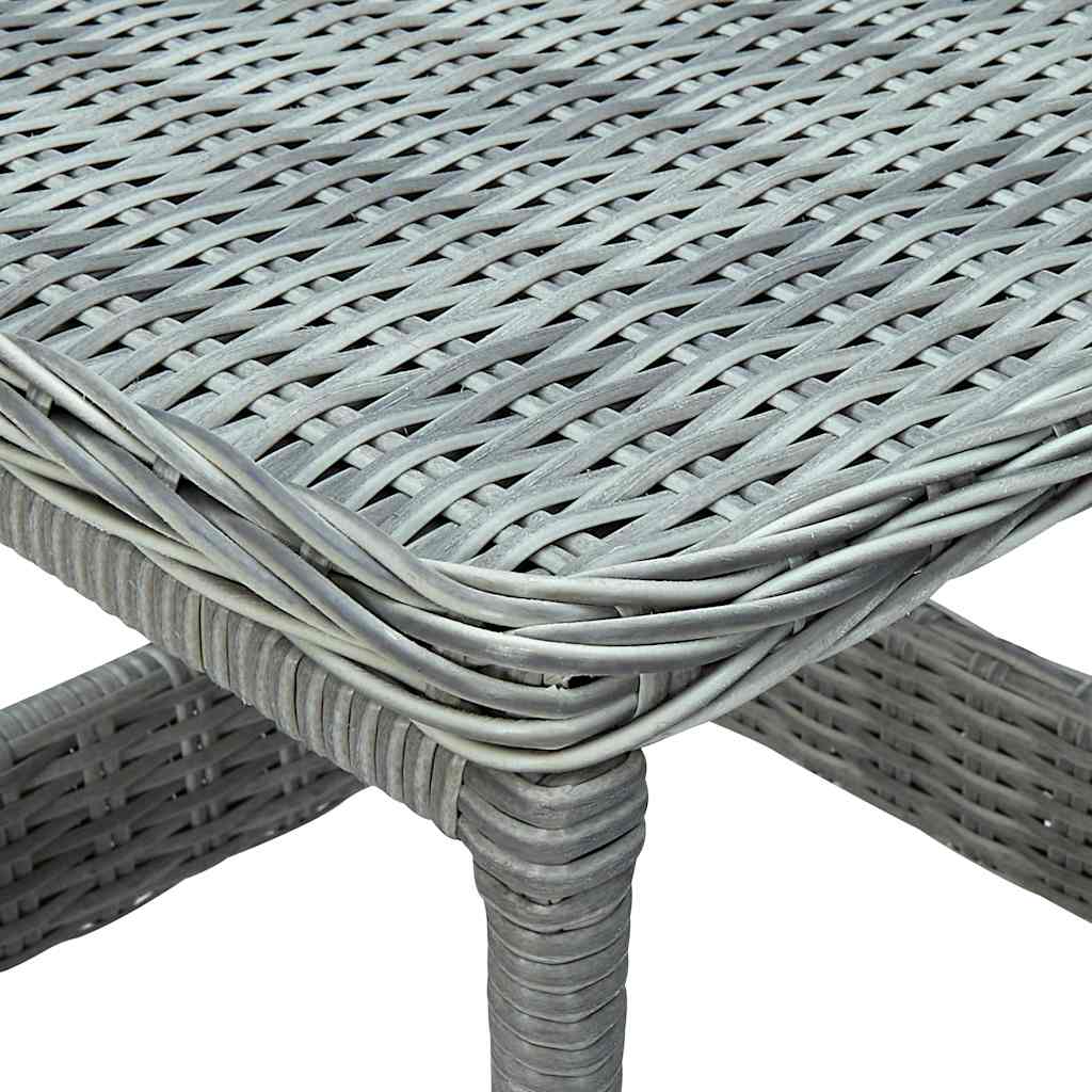 Set Divani da Giardino 3pz con Cuscini Polyrattan Grigio Chiaro