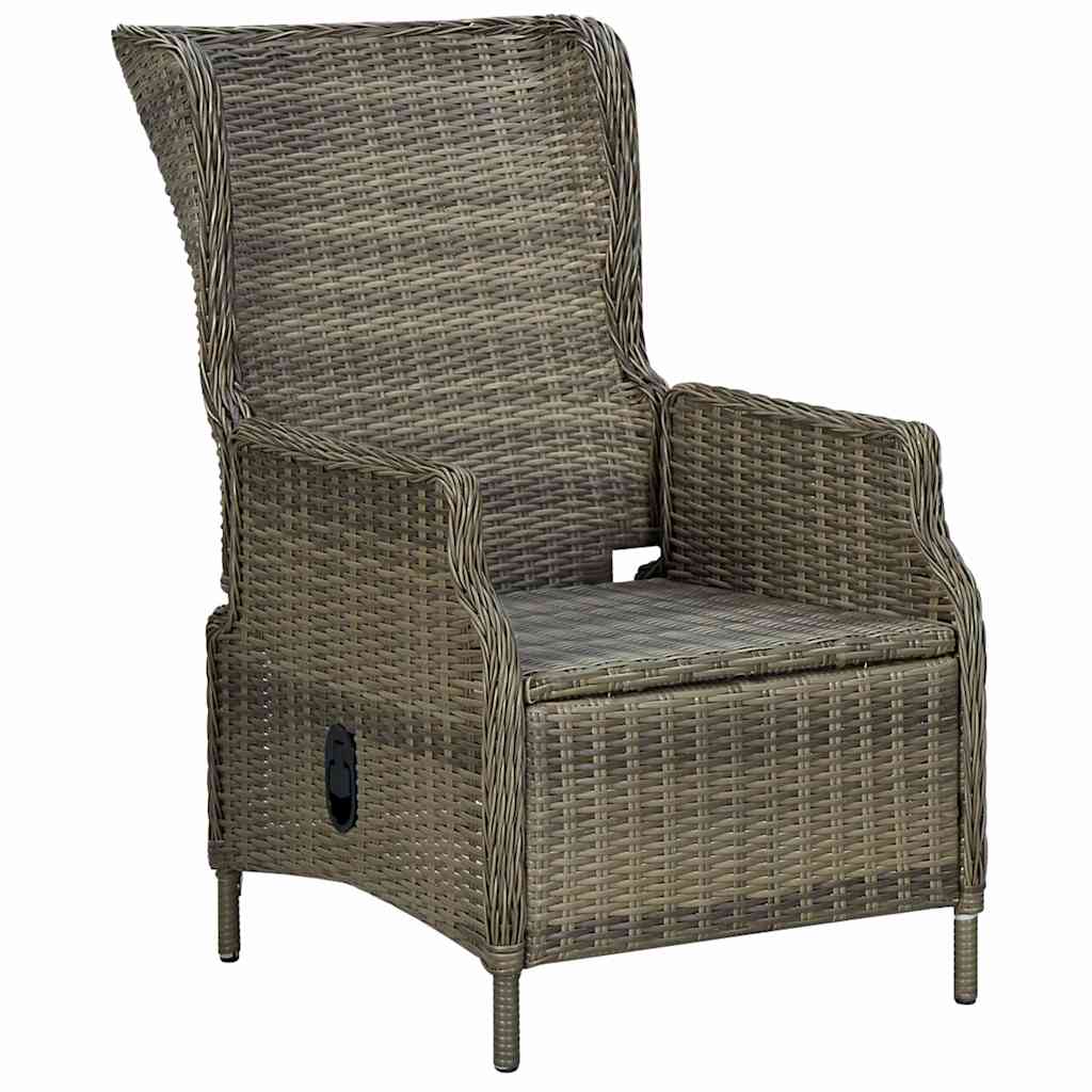 Set Divani da Giardino 3 pz con Cuscini in Polyrattan Marrone