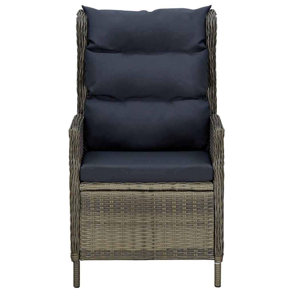 Set Divani da Giardino 3 pz con Cuscini in Polyrattan Marrone