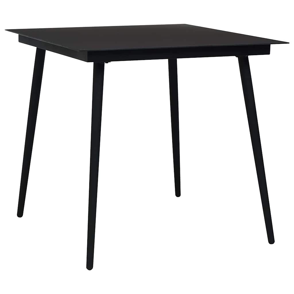 Set da Pranzo da Giardino 5 pz in Polyrattan e Vetro