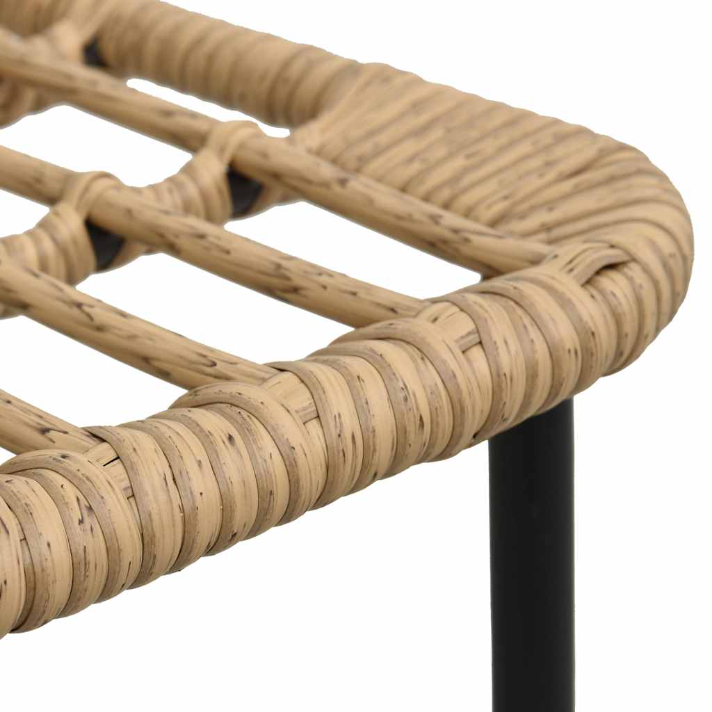Set da Pranzo da Giardino 5 pz in Polyrattan e Vetro