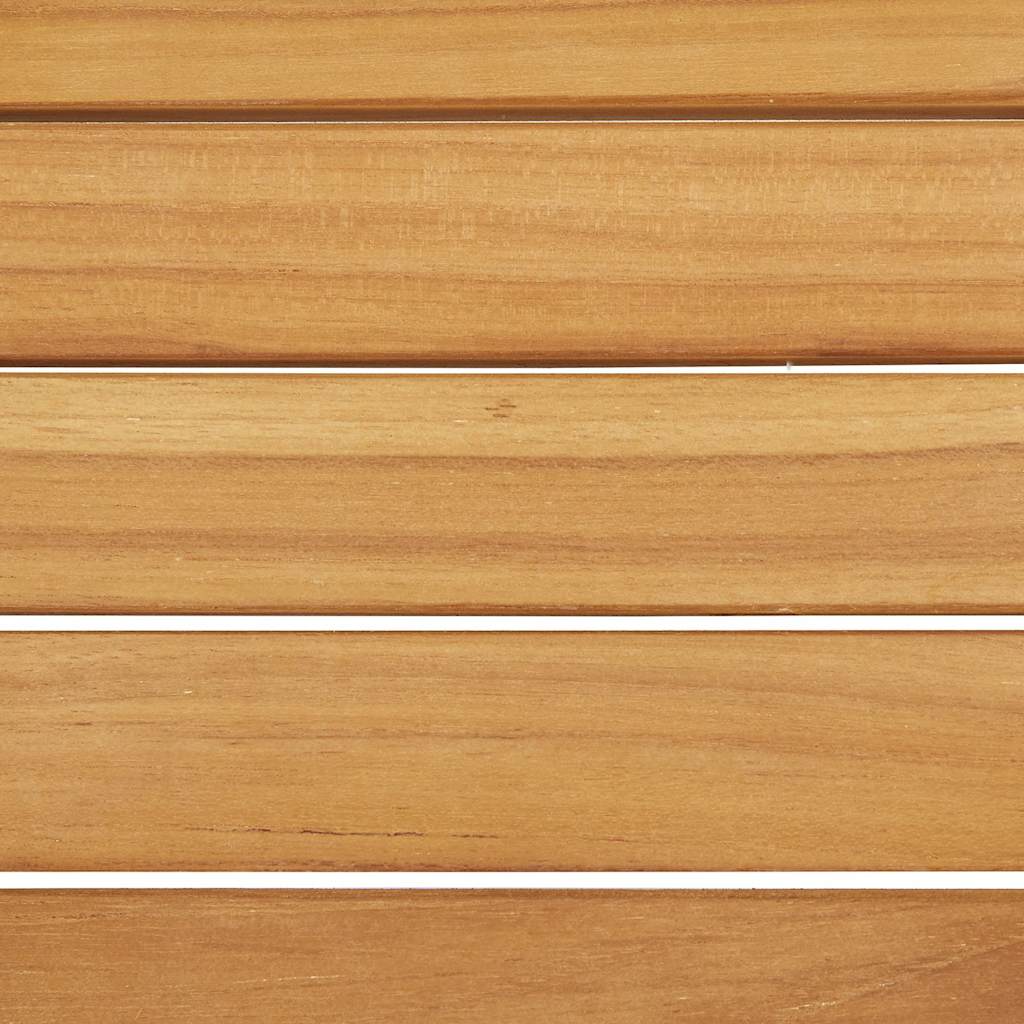 Sdraio con Cuscino in Legno Massello di Teak e Acciaio Inox
