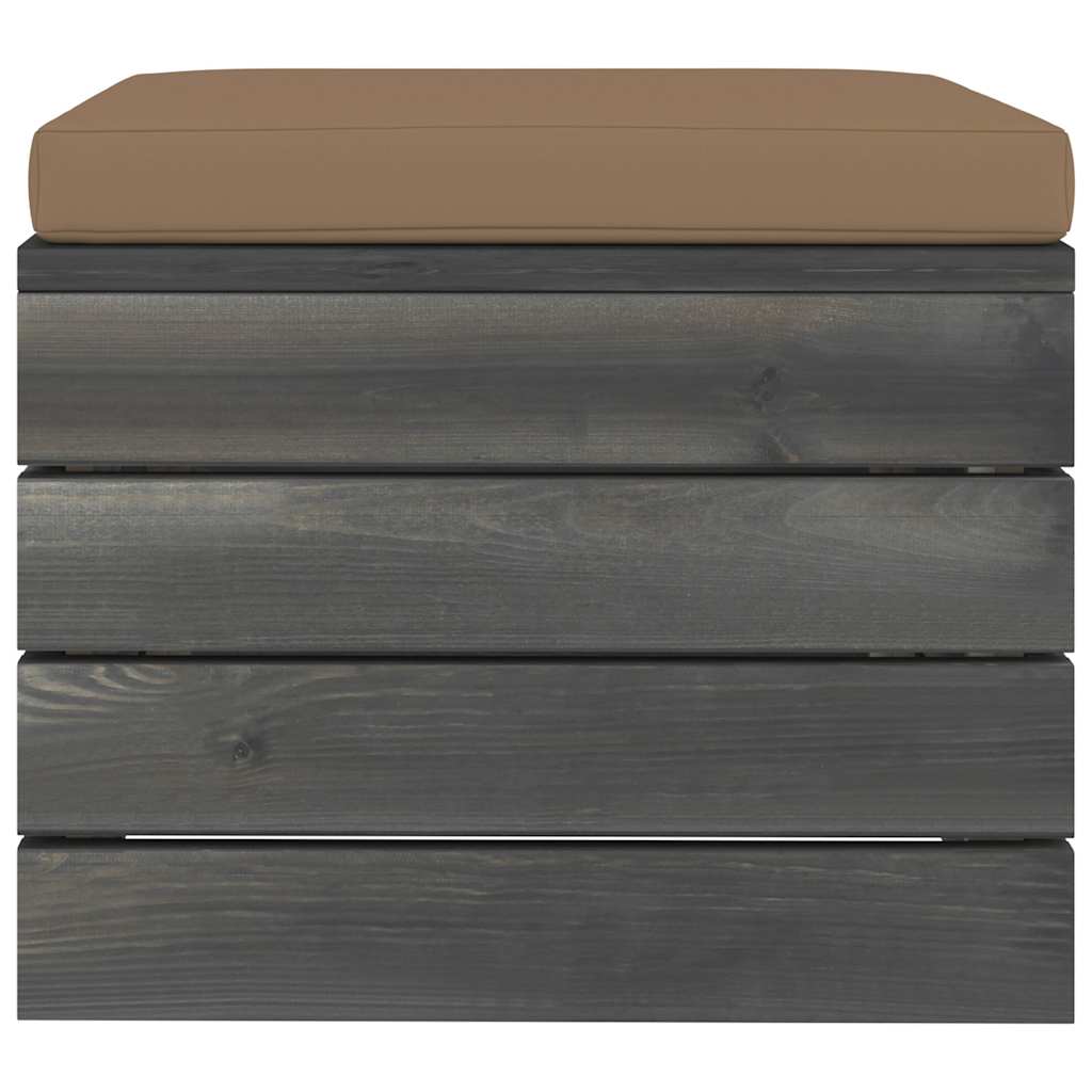 Set Divani da Giardino su Pallet 5 pz con Cuscini Massello Pino