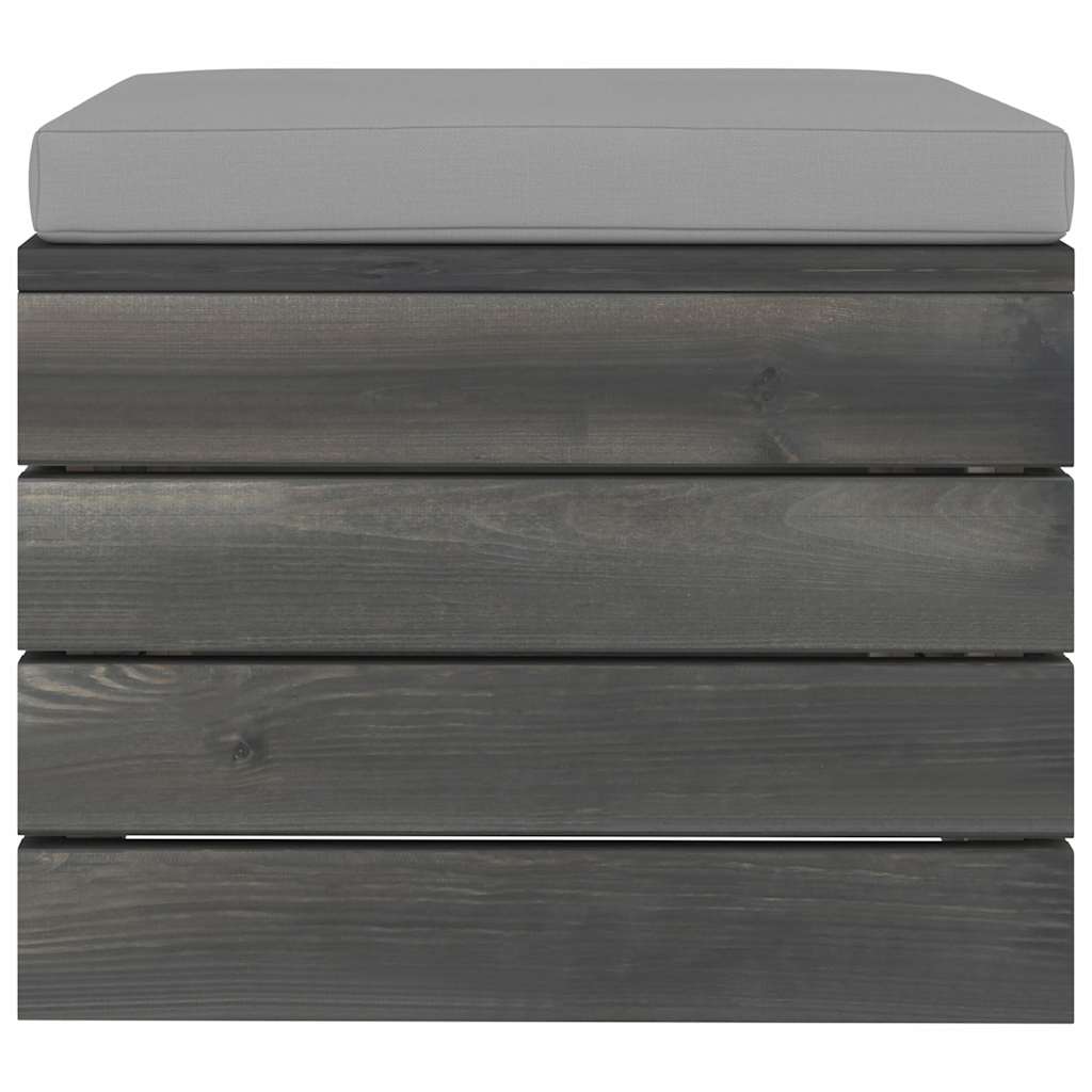 Set Divani da Giardino su Pallet 5 pz con Cuscini Massello Pino