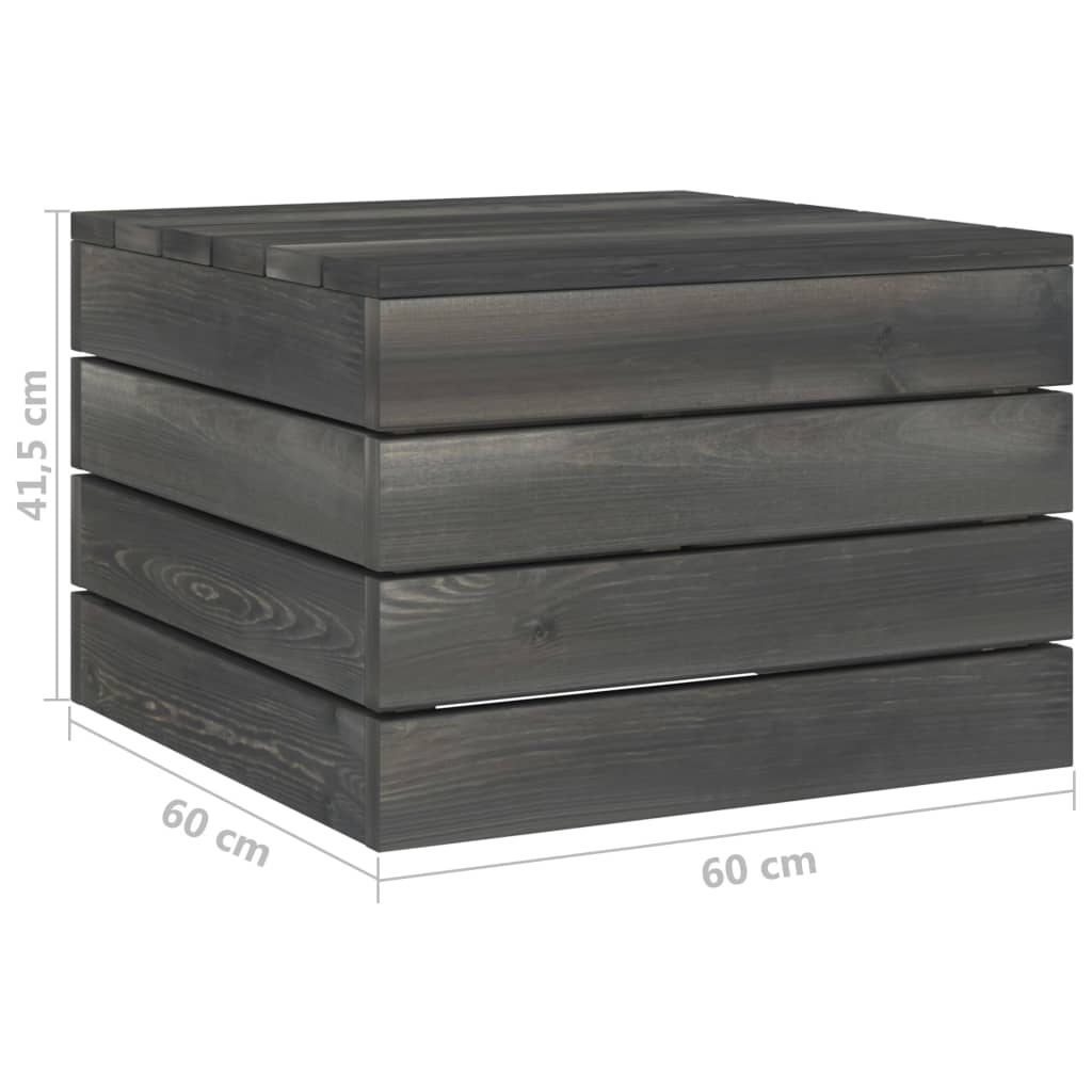 Set Divani da Giardino su Pallet 5 pz con Cuscini Massello Pino