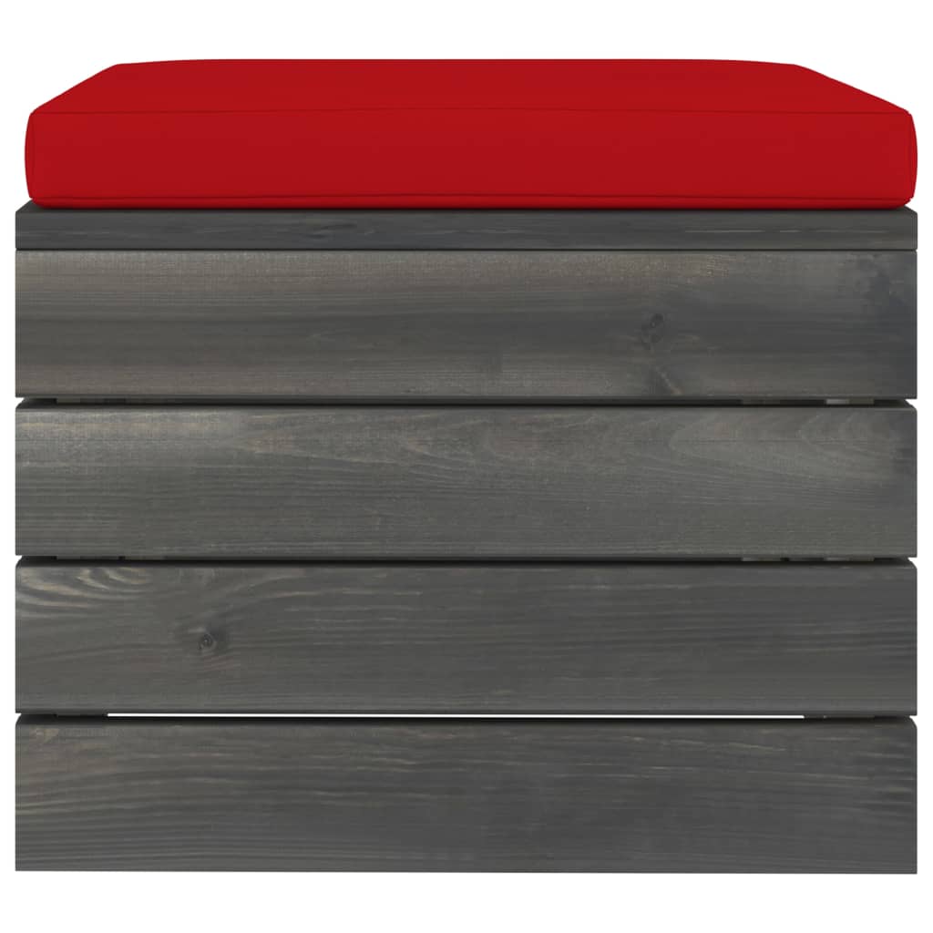 Set Divani da Giardino su Pallet 5 pz con Cuscini Massello Pino