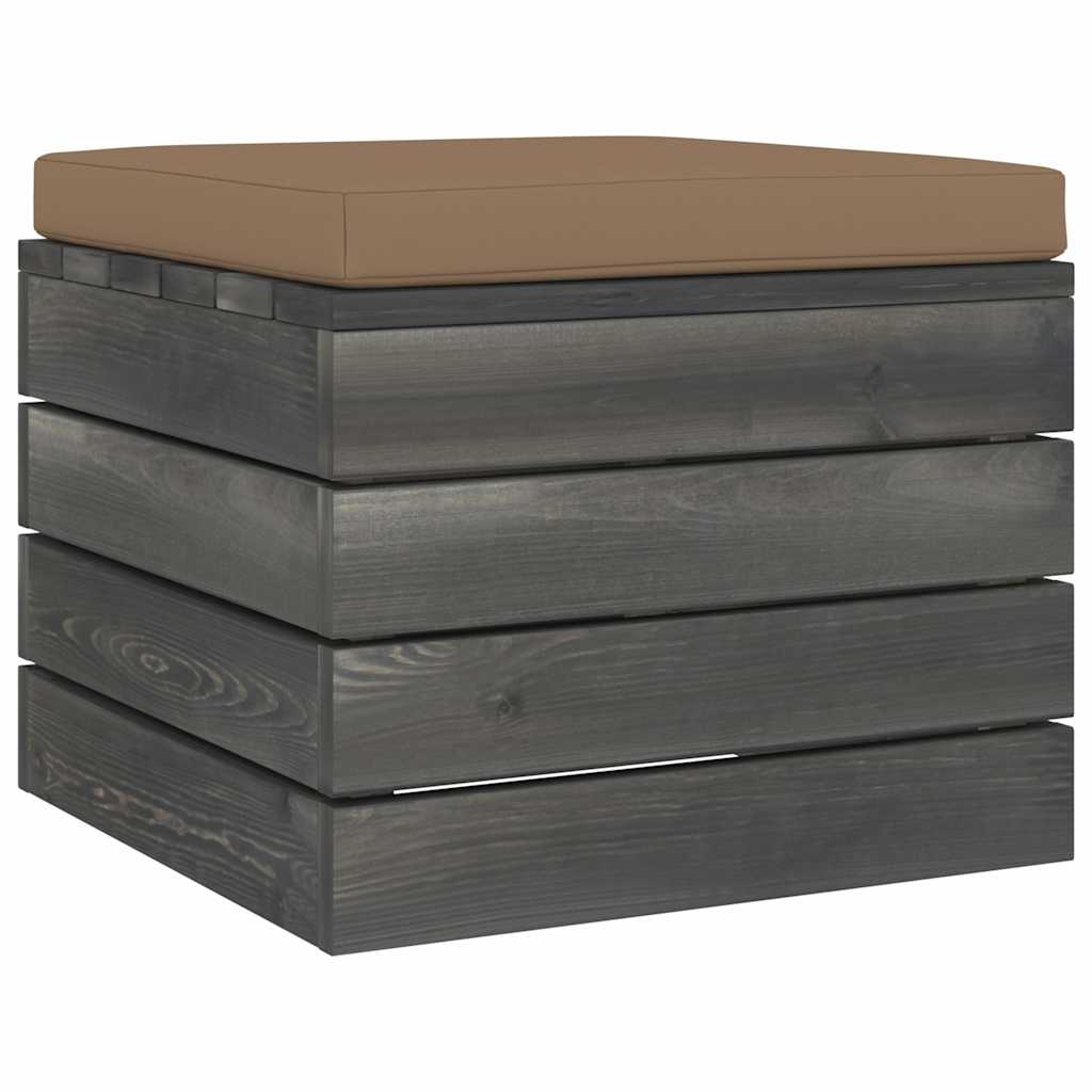 Set Divani da Giardino su Pallet 5 pz con Cuscini Massello Pino