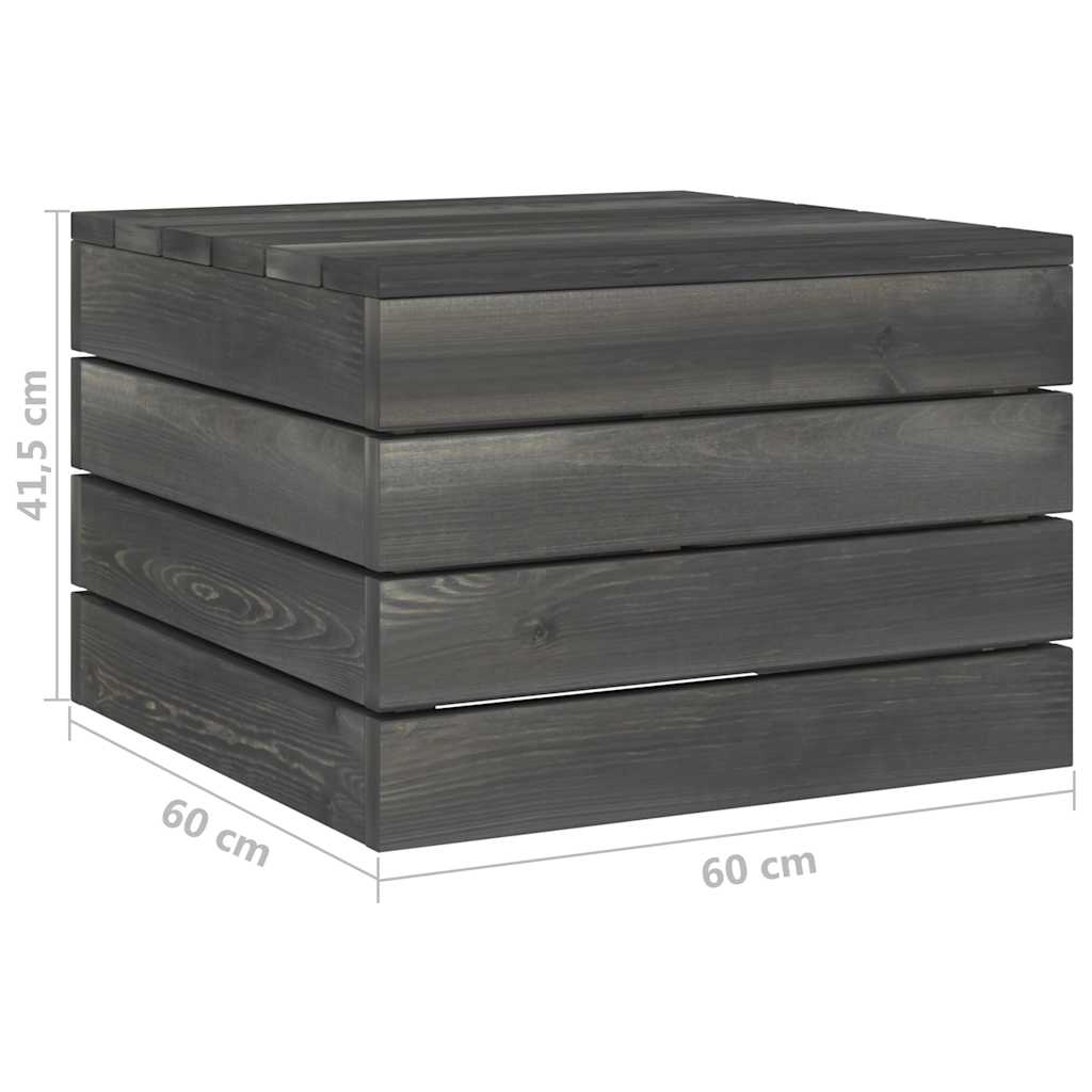 Set Divani da Giardino su Pallet 5 pz con Cuscini Massello Pino