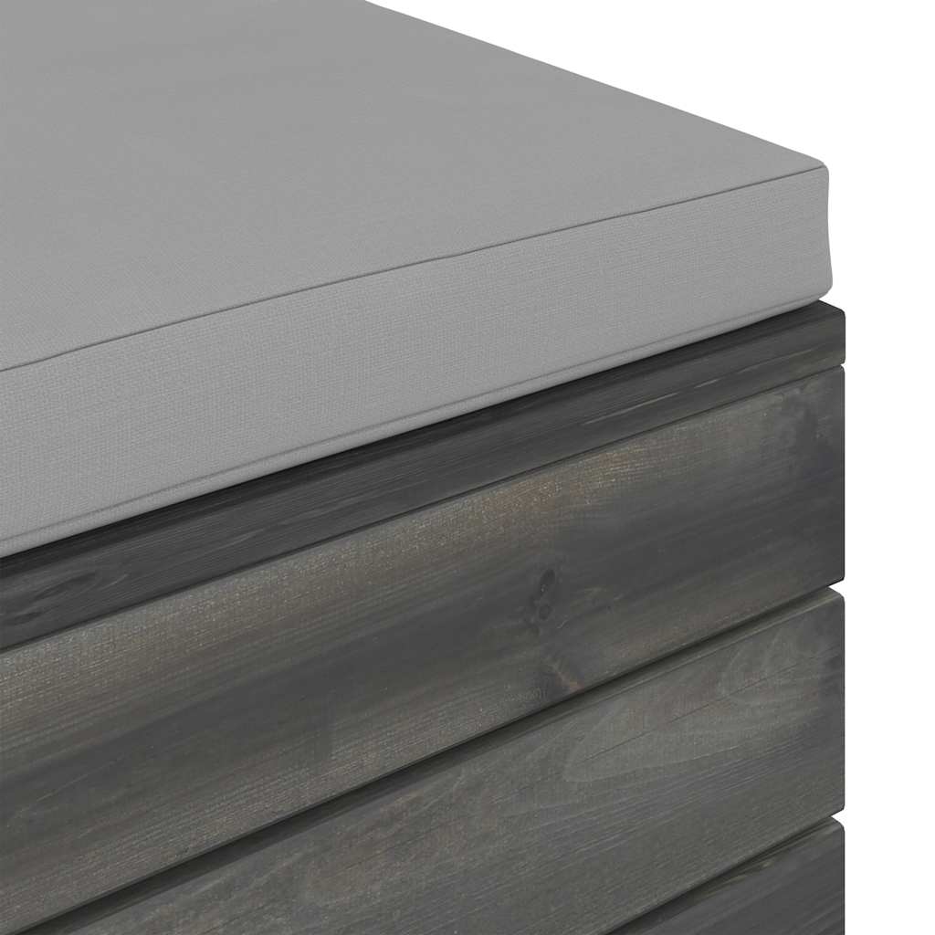 Set Divani da Giardino su Pallet 6 pz con Cuscini Massello Pino