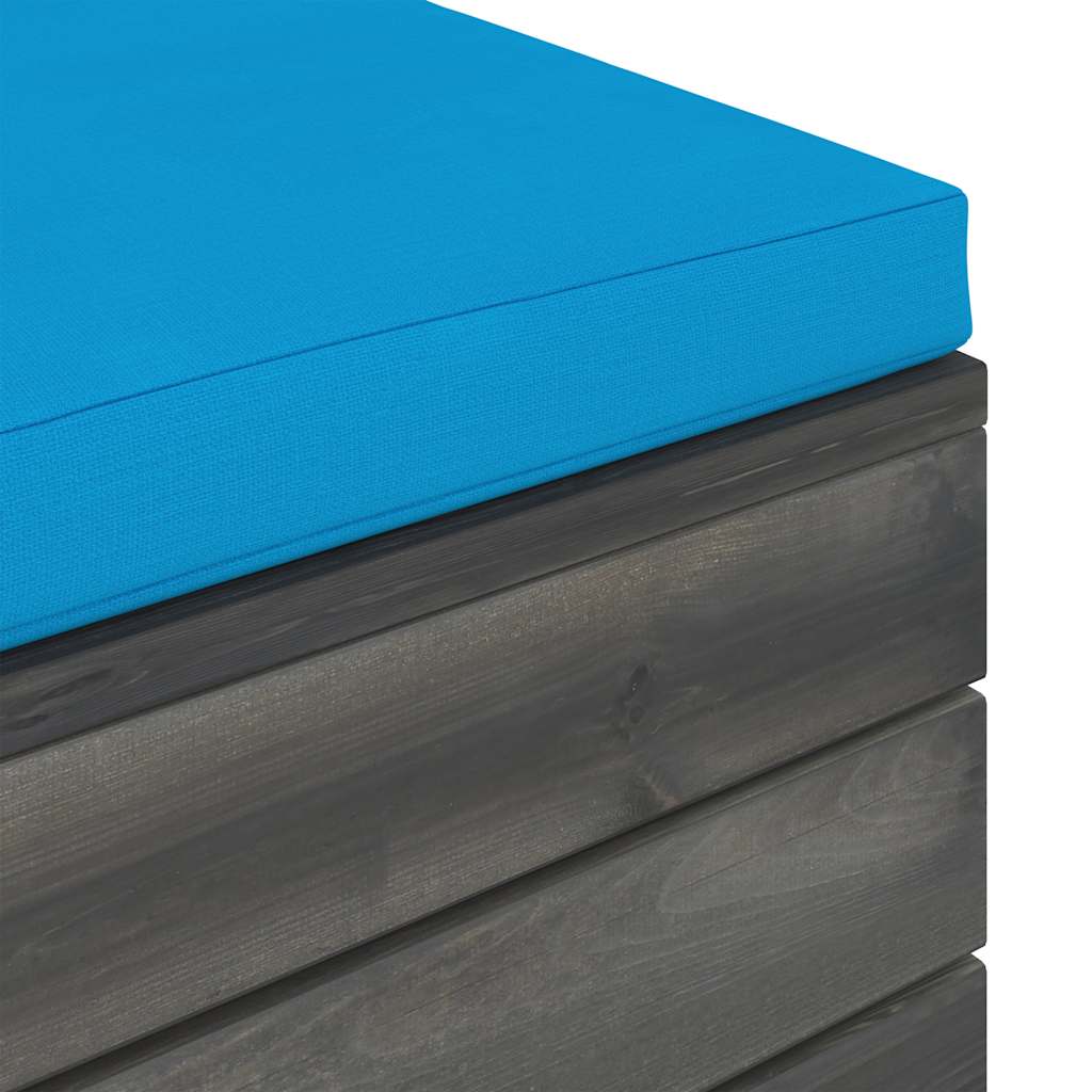 Set Divani da Giardino su Pallet 6 pz con Cuscini Massello Pino
