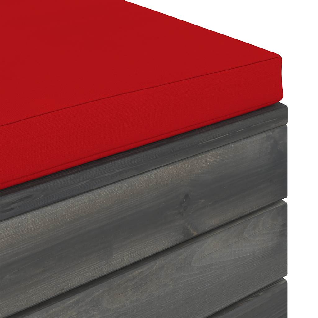 Set Divani da Giardino su Pallet 6 pz con Cuscini Massello Pino