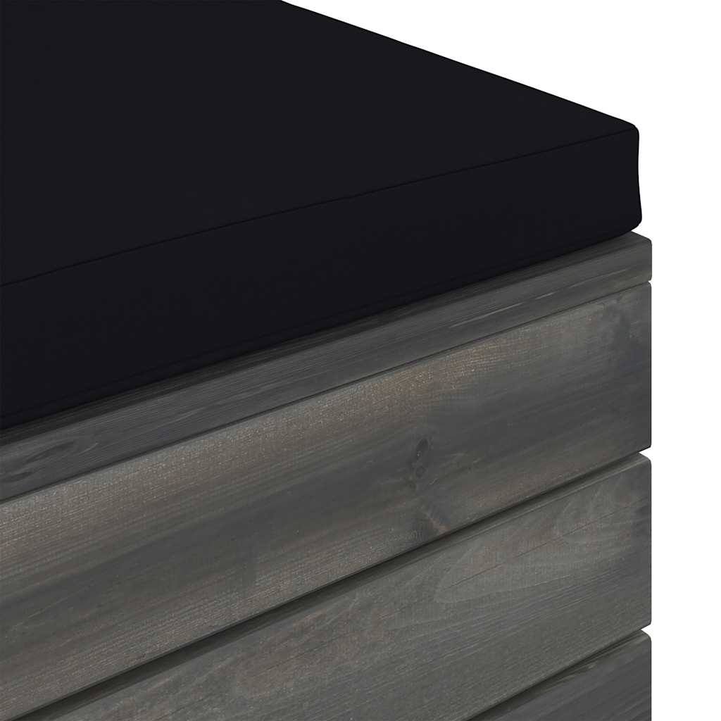 Set Divani da Giardino su Pallet 6 pz con Cuscini Massello Pino