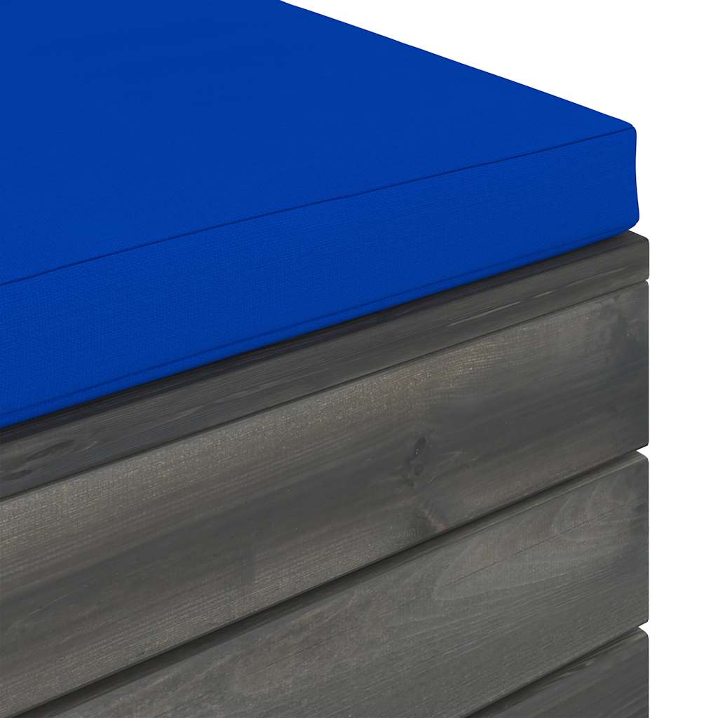 Set Divani da Giardino su Pallet 6 pz con Cuscini Massello Pino